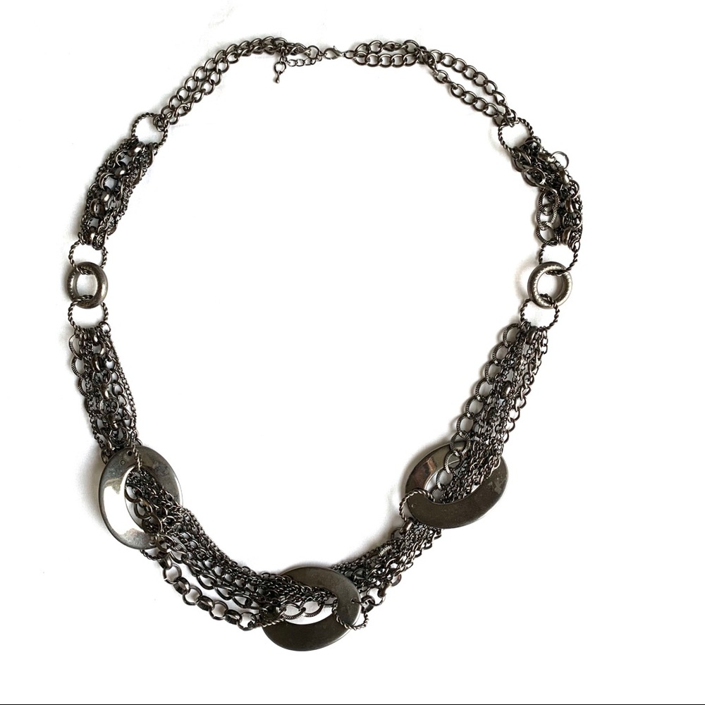 Chunky Gunmetal Chain Necklace